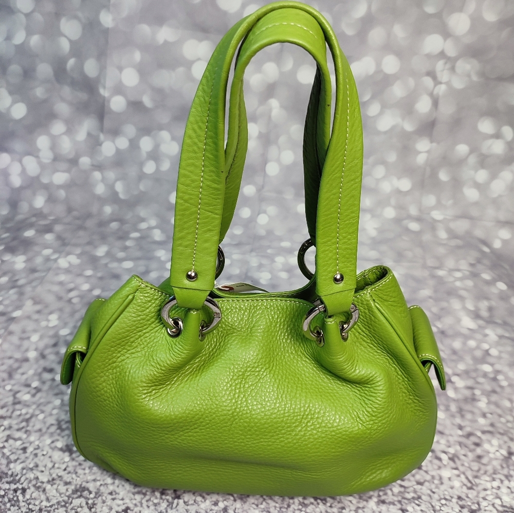 TALBOTS Shoulder Hand Bag Satchel HOBO Light Green High Quality Leather NWOT - Picture 7 of 12